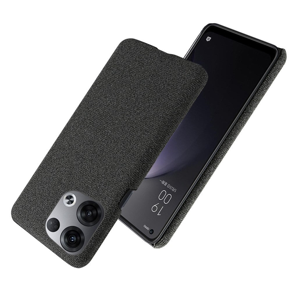 For Oppo Reno8 5G / Reno8 5G (Global Version) Mobile Phone Case Shell Solid Color Hard PC+Cloth Phone Cover