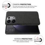 For Oppo Reno8 5G / Reno8 5G (Global Version) Mobile Phone Case Shell Solid Color Hard PC+Cloth Phone Cover