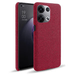 For Oppo Reno8 5G / Reno8 5G (Global Version) Mobile Phone Case Shell Solid Color Hard PC+Cloth Phone Cover