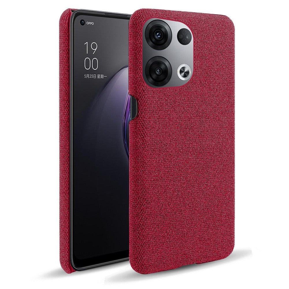For Oppo Reno8 5G / Reno8 5G (Global Version) Mobile Phone Case Shell Solid Color Hard PC+Cloth Phone Cover