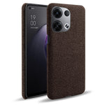 For Oppo Reno8 5G / Reno8 5G (Global Version) Mobile Phone Case Shell Solid Color Hard PC+Cloth Phone Cover