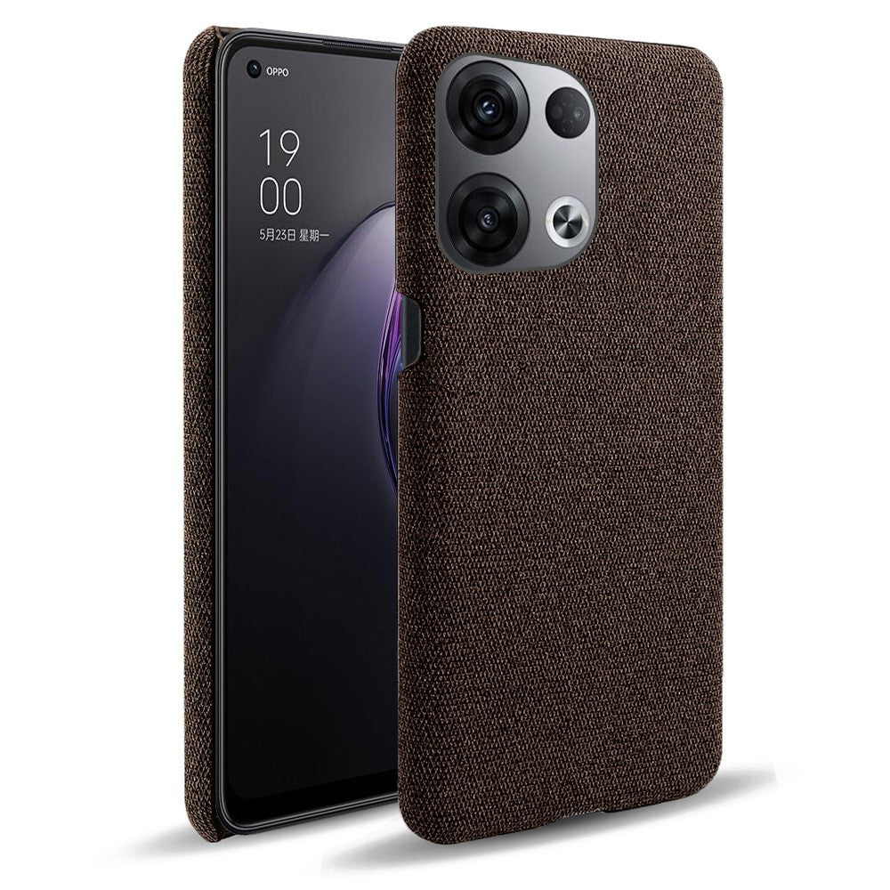 For Oppo Reno8 5G / Reno8 5G (Global Version) Mobile Phone Case Shell Solid Color Hard PC+Cloth Phone Cover