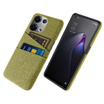 For Oppo Reno8 5G / Reno8 5G (Global Version) Cloth Texture Multifunction Dual Card Slots Cell Phone Case Cloth + PC Phone Back Cover
