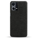 For Oppo Reno7 4G Cloth Texture Phone Case Solid Color Hard PC + Cloth Protective Cover