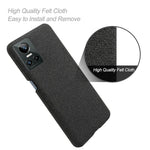 For Oppo Reno7 4G Cloth Texture Phone Case Solid Color Hard PC + Cloth Protective Cover