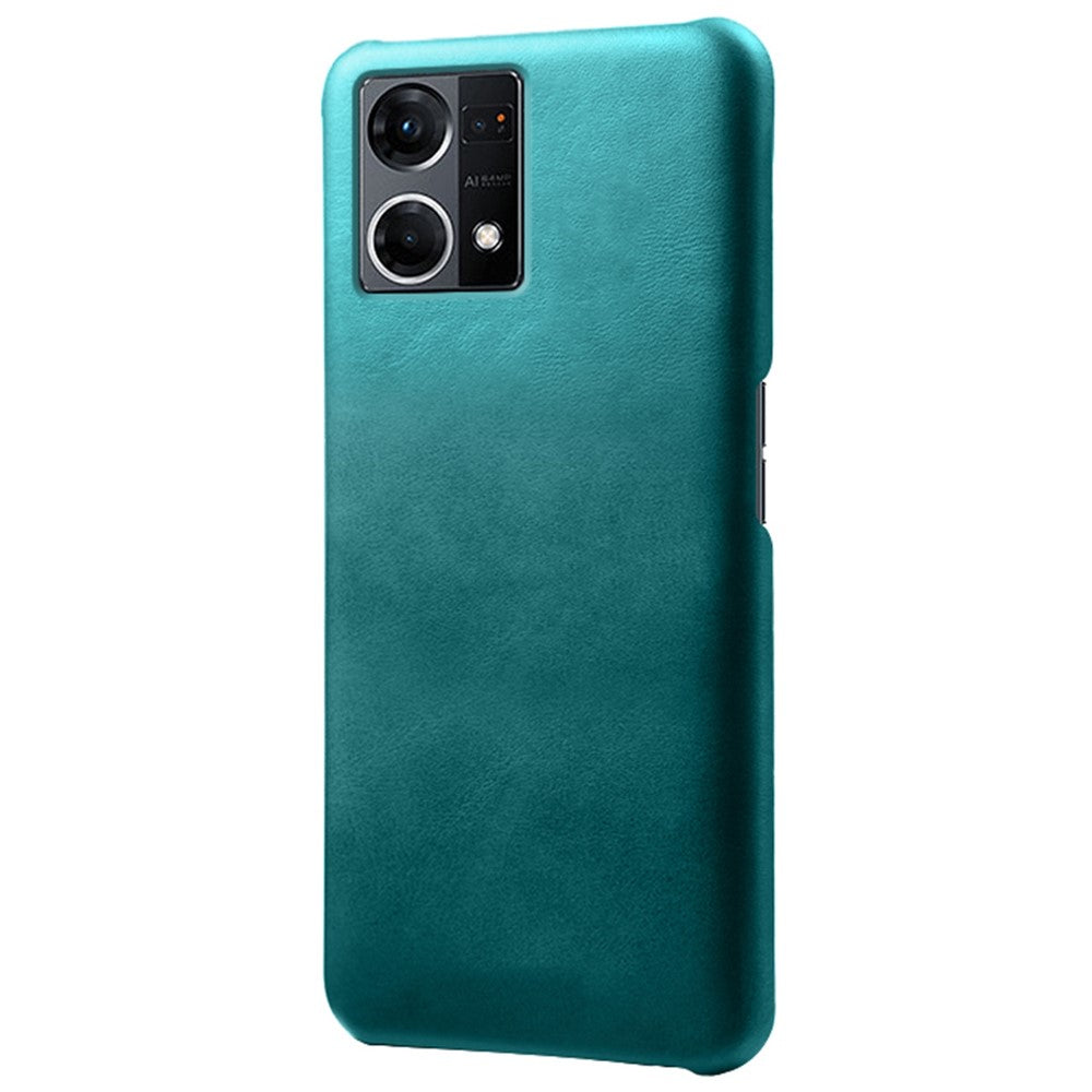 Oppo Reno7 Fallskyddande mobilskal Slitstarkt Texturerat PU-läderbelagt PC Skyddande Mobilskal