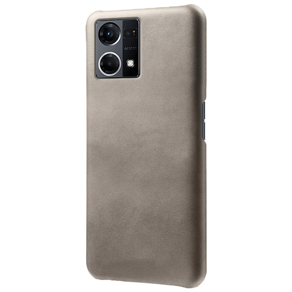 Oppo Reno7 Fallskyddande mobilskal Slitstarkt Texturerat PU-läderbelagt PC Skyddande Mobilskal
