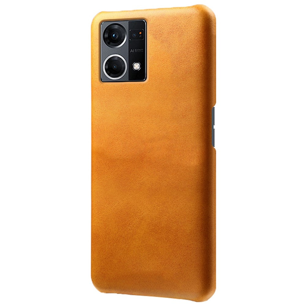 Oppo Reno7 Fallskyddande mobilskal Slitstarkt Texturerat PU-läderbelagt PC Skyddande Mobilskal