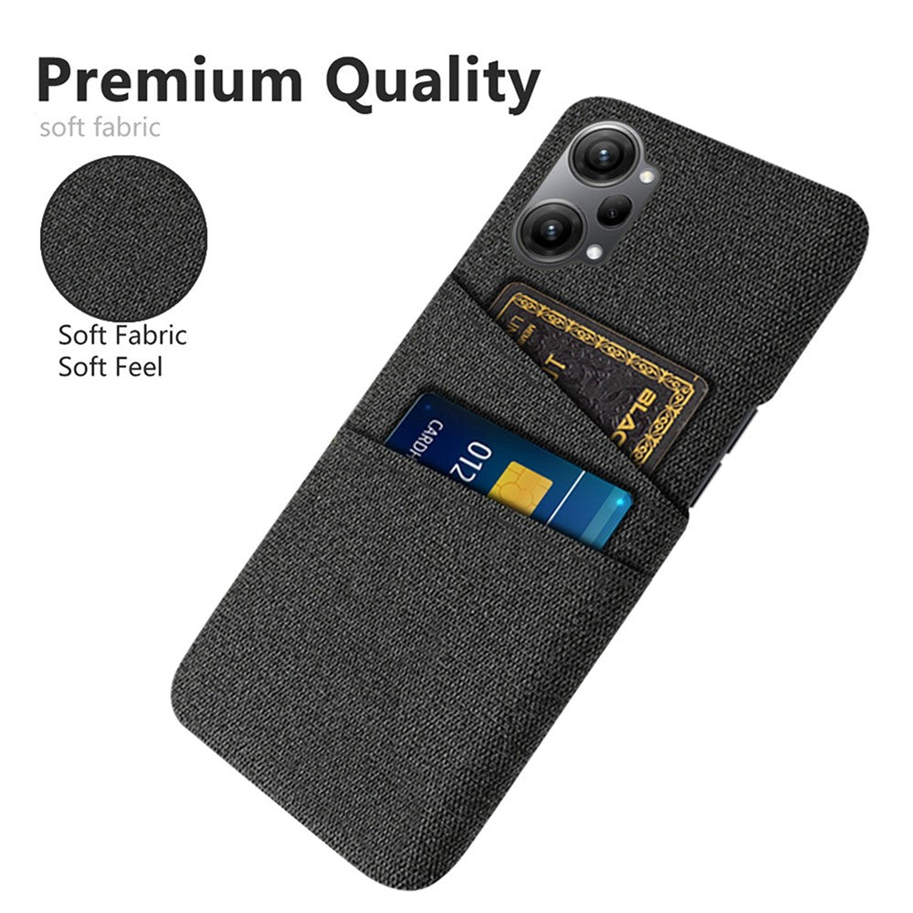 Til Oppo K10 Pro 5G Dobbelt Kortplads Stof + PC Bagcover Stof Tekstur Beskyttende Telefoncover