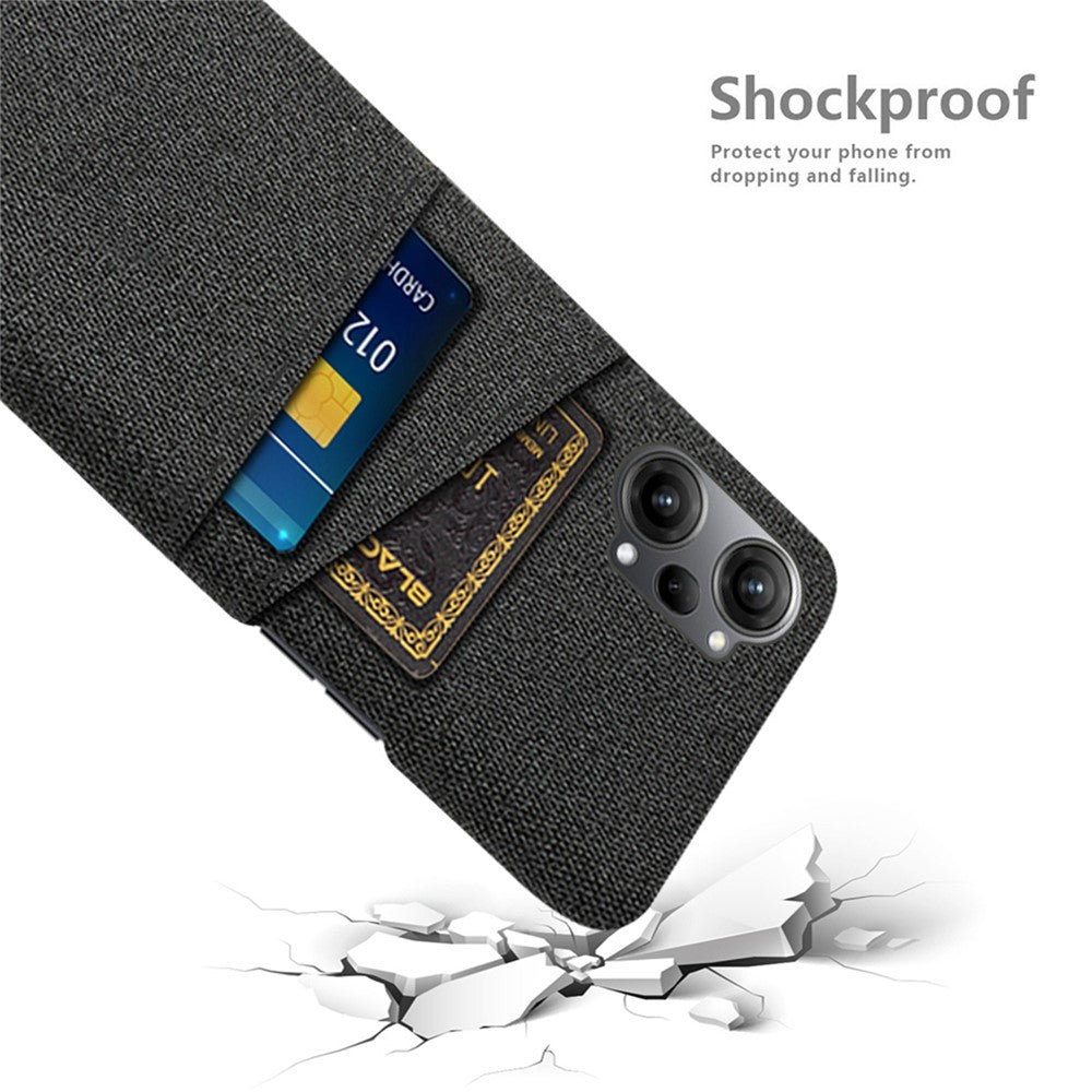 Til Oppo K10 Pro 5G Dobbelt Kortplads Stof + PC Bagcover Stof Tekstur Beskyttende Telefoncover