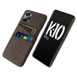 Til Oppo K10 Pro 5G Dobbelt Kortplads Stof + PC Bagcover Stof Tekstur Beskyttende Telefoncover