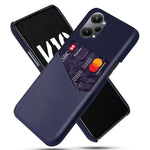 For Oppo K10 Pro 5G Cloth Texture Card Holder Phone Case PU Leather Coated PC Protective Cover