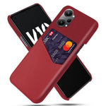 For Oppo K10 Pro 5G Cloth Texture Card Holder Phone Case PU Leather Coated PC Protective Cover