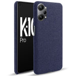 For Oppo K10 Pro 5G Anti-dust Mobile Phone Case Shell Solid Color Hard PC+Cloth Phone Cover