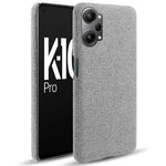 For Oppo K10 Pro 5G Anti-dust Mobile Phone Case Shell Solid Color Hard PC+Cloth Phone Cover
