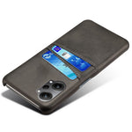 For Oppo K10 Pro 5G Anti-fall Phone Case Thin Card Slots Back Case PU Leather Coated Hard PC Cover
