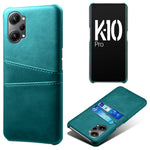 For Oppo K10 Pro 5G Anti-fall Phone Case Thin Card Slots Back Case PU Leather Coated Hard PC Cover