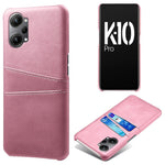 For Oppo K10 Pro 5G Anti-fall Phone Case Thin Card Slots Back Case PU Leather Coated Hard PC Cover