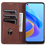 AZNS PU-læderpung-etui til Oppo A57 (2022) 5G / A77 5G / OnePlus Nord N300 5G med foldbart mønster, skjult magnetisk støttefod og folio-mobilcover
