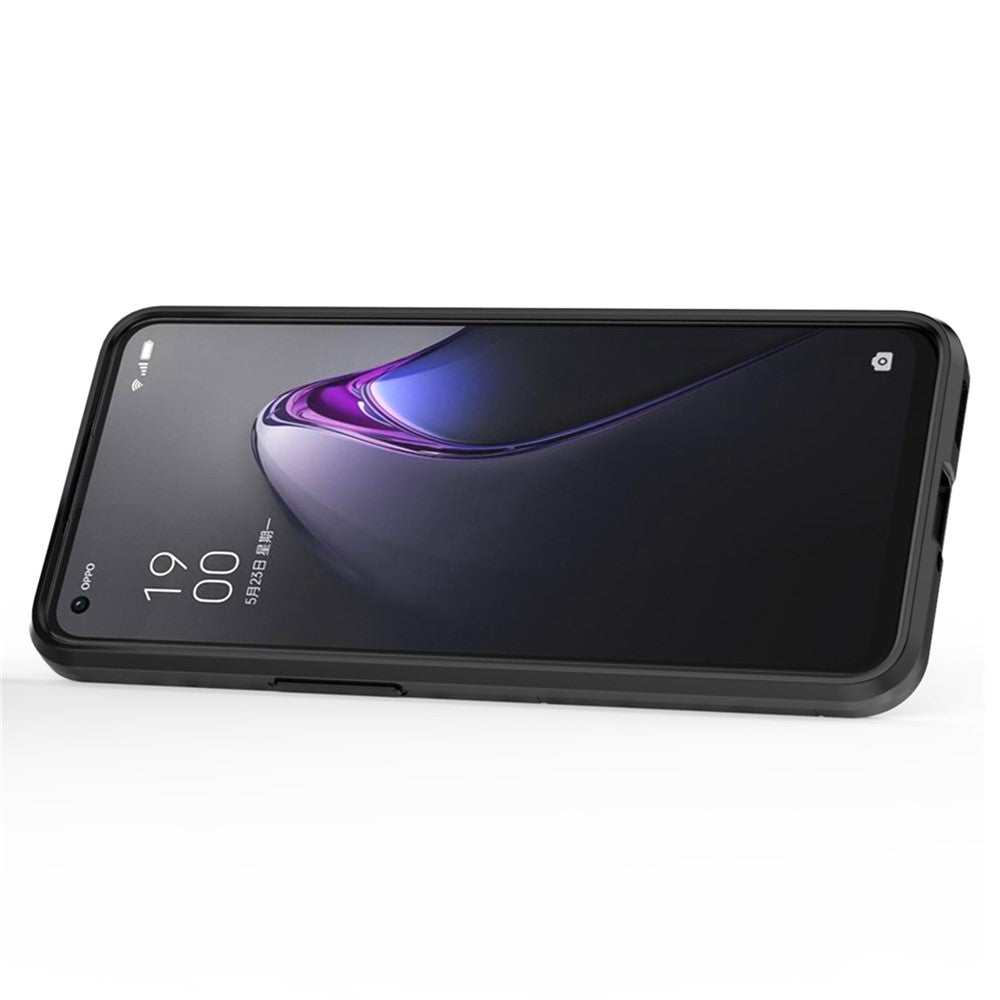 Ring Kickstand Drop-proof Phone Case for Oppo Reno8 5G (Global Version) / Oppo Reno8 5G, Soft TPU + Hard PC Hybrid Cover