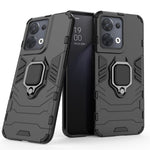 Ring Kickstand Drop-proof Phone Case for Oppo Reno8 5G (Global Version) / Oppo Reno8 5G, Soft TPU + Hard PC Hybrid Cover