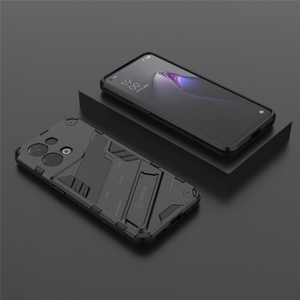 Oppo Reno8 5G (Global Version) / Oppo Reno8 5G Fallskydd Hårt PC Stötsäkert TPU Reptåligt mobilskal med Stöd