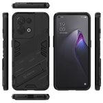 Oppo Reno8 5G (Global Version) / Oppo Reno8 5G Fallskydd Hårt PC Stötsäkert TPU Reptåligt mobilskal med Stöd