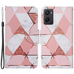 Pattern Printing Cross Texture Phone Case for Oppo A96 4G, PU Leather Wallet Stand Folio Flip Shell with Strap