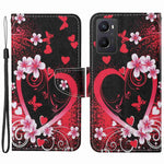 Pattern Printing Cross Texture Phone Case for Oppo A96 4G, PU Leather Wallet Stand Folio Flip Shell with Strap