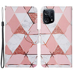 Cross Texture Pattern Printing Leather Case for Oppo Find X5, Stand Wallet Protective Phone Cover with Strap