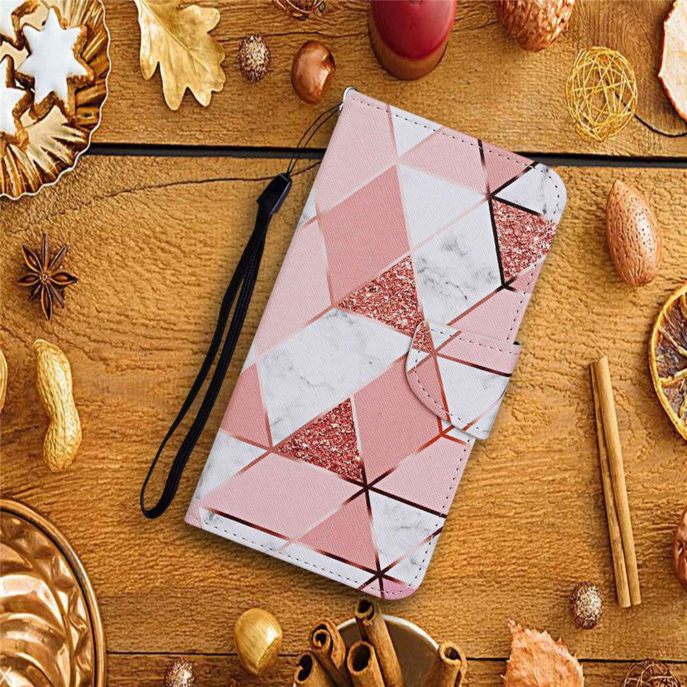 Cross Texture Pattern Printing Leather Case for Oppo Find X5, Stand Wallet Protective Phone Cover with Strap