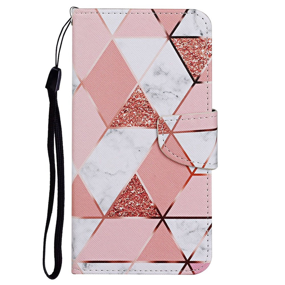 Cross Texture Pattern Printing Leather Case for Oppo Find X5, Stand Wallet Protective Phone Cover with Strap