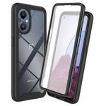 OnePlus Nord N20 5G/Oppo Reno7 Z 5G/Reno7 Lite 5G/Reno8 Lite 5G Hårt PC + Mjukt TPU Hybridskal 3-i-1 Stötsäkert mobilskal med PET-skärmskydd