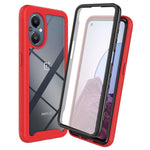 OnePlus Nord N20 5G/Oppo Reno7 Z 5G/Reno7 Lite 5G/Reno8 Lite 5G Hårt PC + Mjukt TPU Hybridskal 3-i-1 Stötsäkert mobilskal med PET-skärmskydd