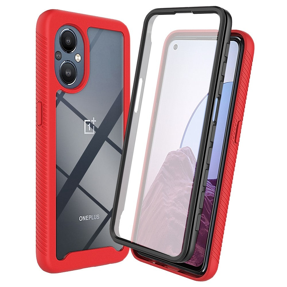 OnePlus Nord N20 5G/Oppo Reno7 Z 5G/Reno7 Lite 5G/Reno8 Lite 5G Hårt PC + Mjukt TPU Hybridskal 3-i-1 Stötsäkert mobilskal med PET-skärmskydd