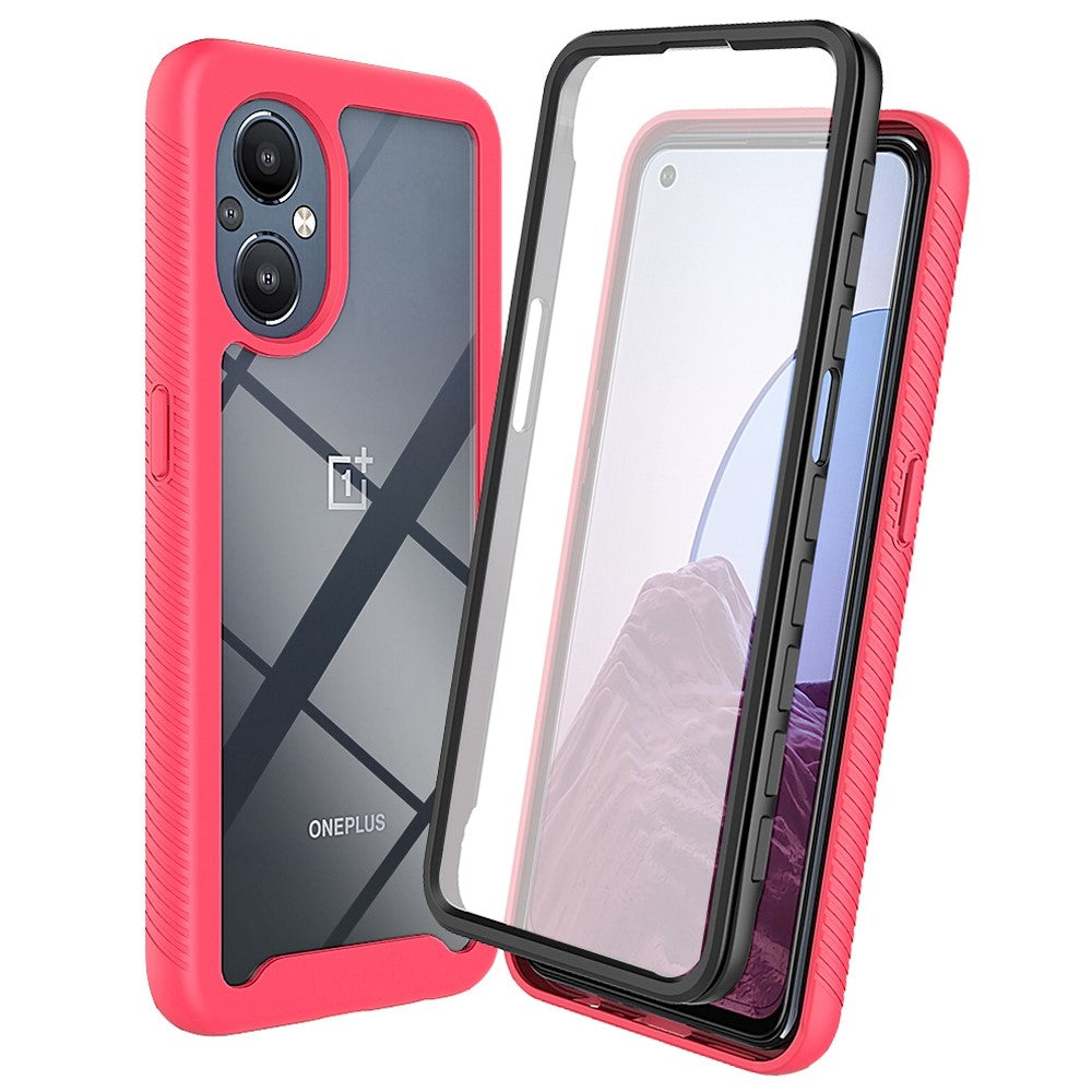 OnePlus Nord N20 5G/Oppo Reno7 Z 5G/Reno7 Lite 5G/Reno8 Lite 5G Hårt PC + Mjukt TPU Hybridskal 3-i-1 Stötsäkert mobilskal med PET-skärmskydd