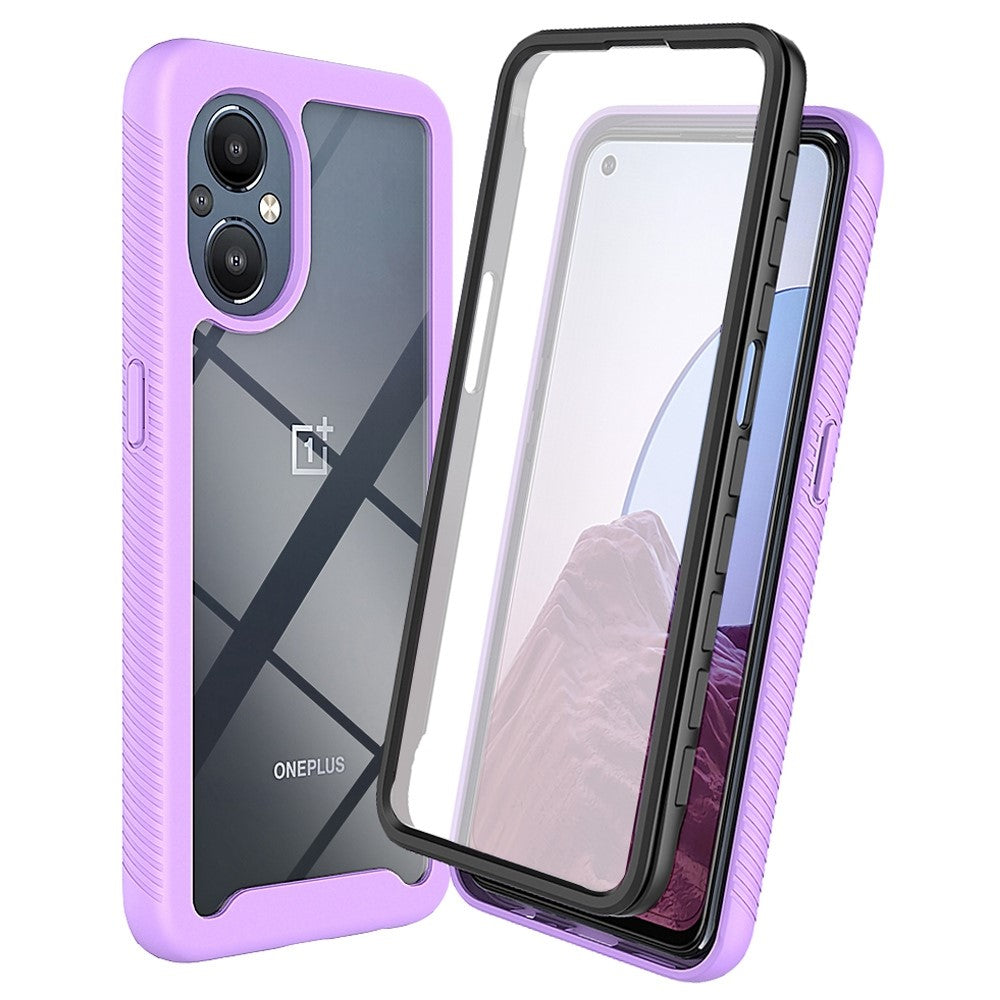 OnePlus Nord N20 5G/Oppo Reno7 Z 5G/Reno7 Lite 5G/Reno8 Lite 5G Hårt PC + Mjukt TPU Hybridskal 3-i-1 Stötsäkert mobilskal med PET-skärmskydd