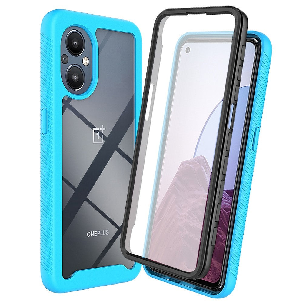OnePlus Nord N20 5G/Oppo Reno7 Z 5G/Reno7 Lite 5G/Reno8 Lite 5G Hårt PC + Mjukt TPU Hybridskal 3-i-1 Stötsäkert mobilskal med PET-skärmskydd
