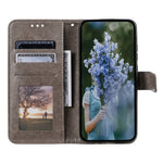 For Oppo Find X5 5G Folio Stand Cover Mandala Flower Pattern Imprinted PU Leather Wallet Shockproof Flip Case with TPU Inner Wrist Strap