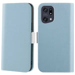Candy Color Case for Oppo Find X5 Pro, Wallet Style Litchi Texture PU Leather Adjustable Stand Phone Shell