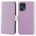 Candy Color Case for Oppo Find X5 Pro, Wallet Style Litchi Texture PU Leather Adjustable Stand Phone Shell