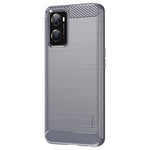 MOFI för Oppo A57 4G / A57s 4G / A57 (2022) 5G / A77 5G / K10 5G / Realme V23 4G / Narzo 50 5G / Q5i Ultratunt kolfiberstruktur mjukt TPU bakstycke borstad yta oljebeständigt mobilskal