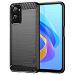 MOFI för Oppo A57 4G / A57s 4G / A57 (2022) 5G / A77 5G / K10 5G / Realme V23 4G / Narzo 50 5G / Q5i Ultratunt kolfiberstruktur mjukt TPU bakstycke borstad yta oljebeständigt mobilskal