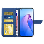 Oppo Reno8 5G (Global Version) PU Läderfodral med Fjärilsblommor, Stativ, Plånbok, Skin-touch mobilfodral med Axelrem