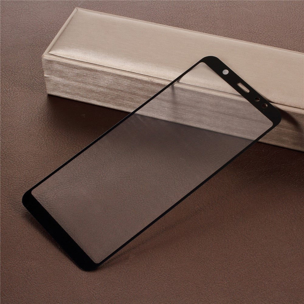 5D Curved Full Coverage Silk Print Tempered Glass Screen Protector for Samsung Galaxy A6+ (2018)
