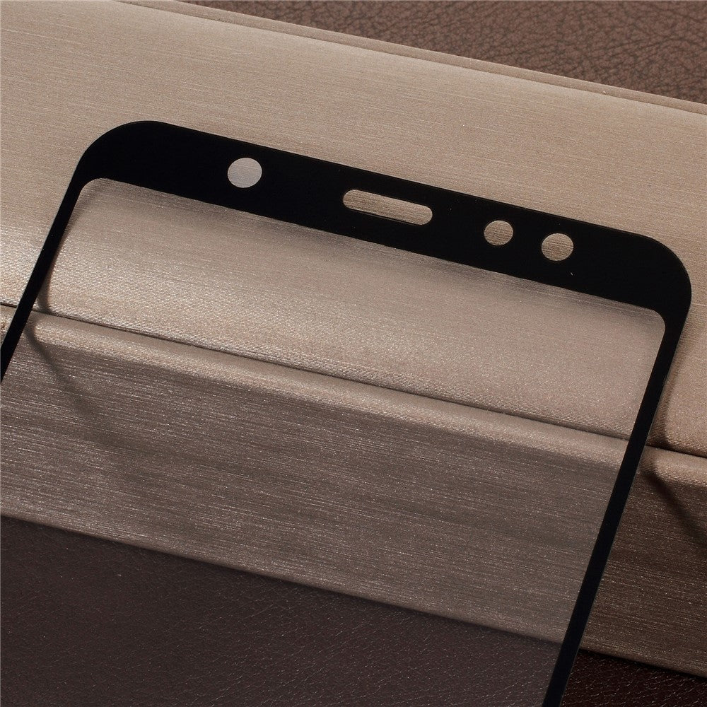 5D Curved Full Coverage Silk Print Tempered Glass Screen Protector for Samsung Galaxy A6+ (2018)