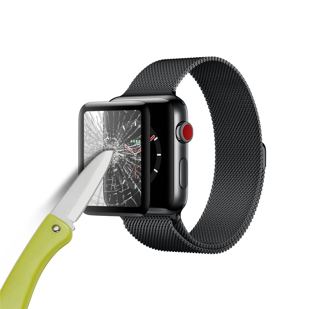 3D Curved 0.26mm 9H Tempered Glass Screen Protector for Apple Watch Series 3 / 2 / 1 42mm