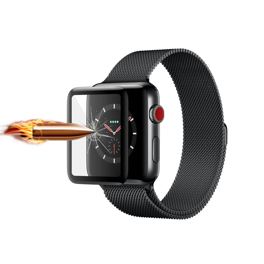 3D Curved 0.26mm 9H Tempered Glass Screen Protector for Apple Watch Series 3 / 2 / 1 42mm