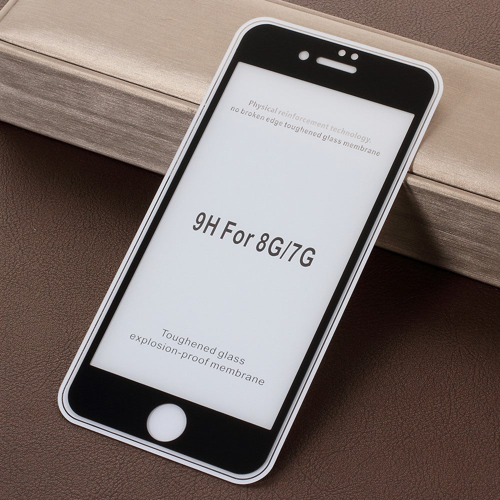 RURIHAI for iPhone 8 4.7 inch 0.26mm 2.5D AB Glue Frosted Full Coverage Tempered Glass Protector Film