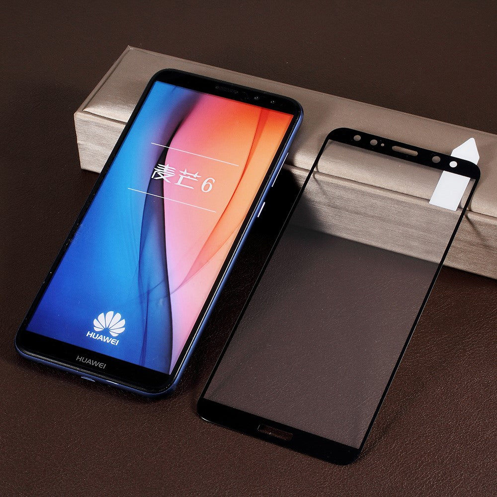 RURIHAI Solid Defense Heltäckande Härdat Glas Skärmskyddsfilm för Huawei Mate 10 Lite